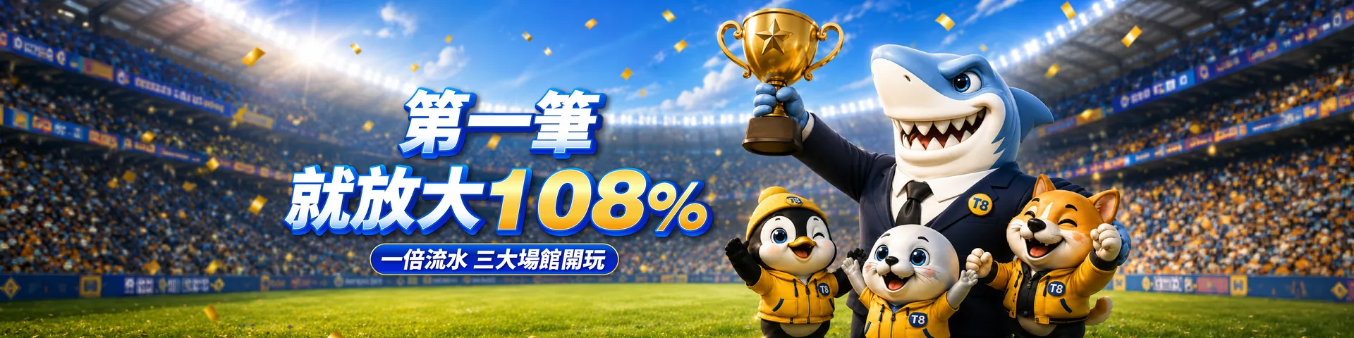 T801 新人首存 108%	